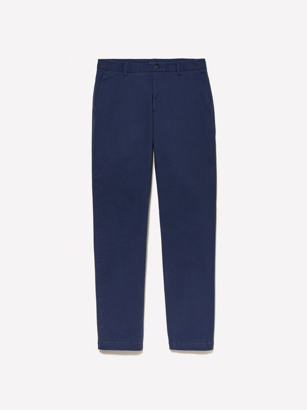 Chino slim fit blu scuro - pantaloni chino da uomo | Sisley