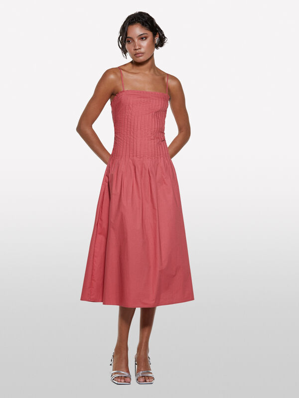 Vestito midi fard svasato - vestiti midi da donna | Sisley