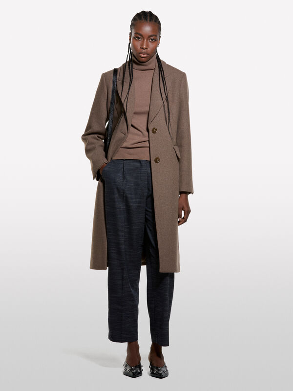 Cappotto monopetto marrone - cappotti da donna | Sisley