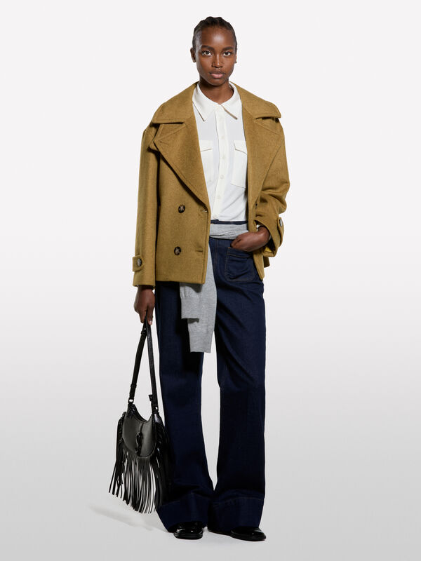 Camicia bianco panna con tasche - camicie da donna | Sisley