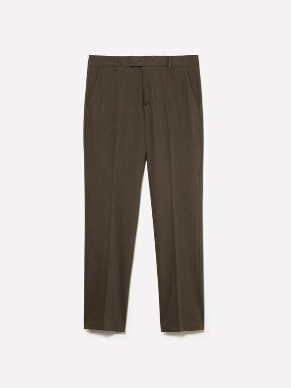 Chino tinto filo - pantaloni regular da uomo | Sisley
