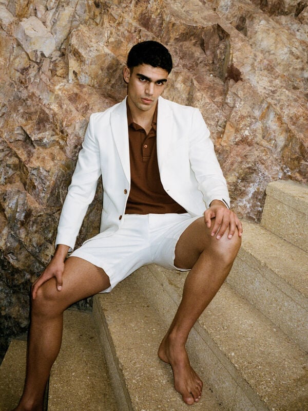 Bermuda regular fit bianco panna - pantaloni shorts da uomo | Sisley