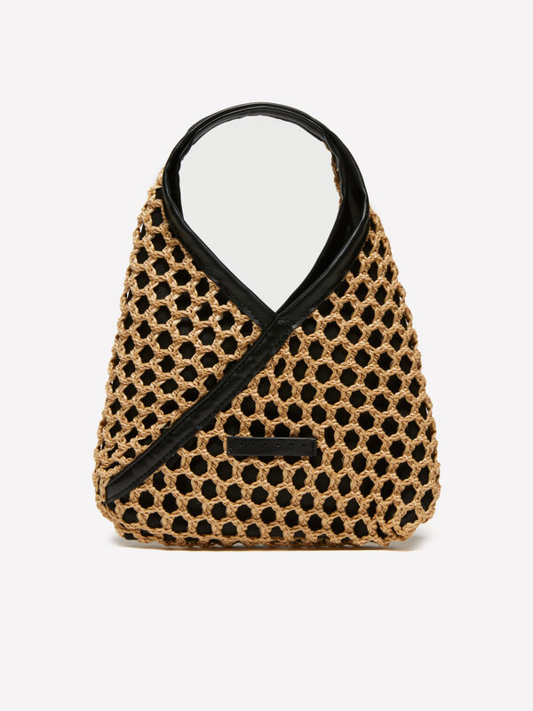 Borsa beige effetto crochet - borse a tracolla e a spalla da donna | Sisley