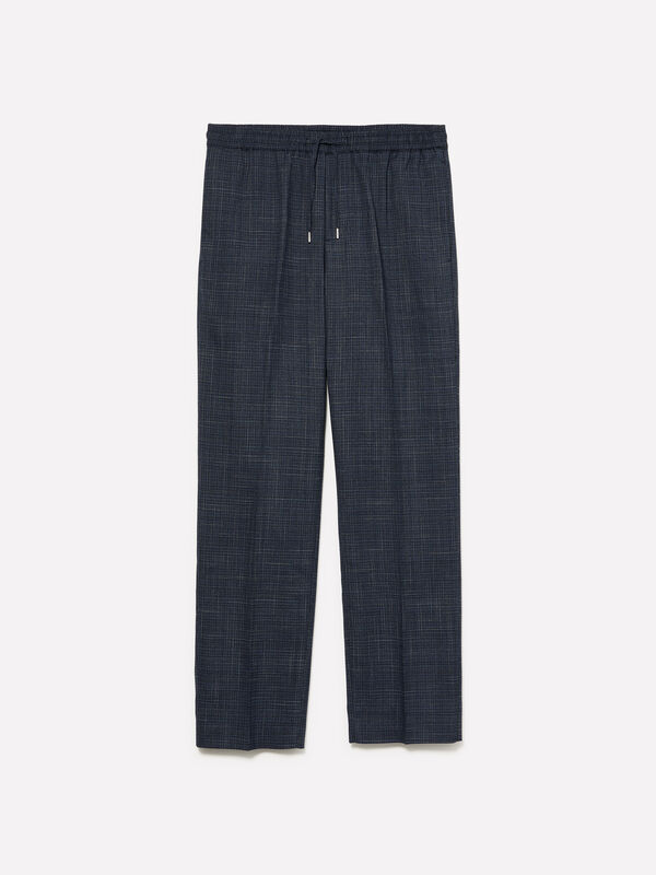 Joggers tinto filo blu scuro  - pantaloni regular da uomo | Sisley