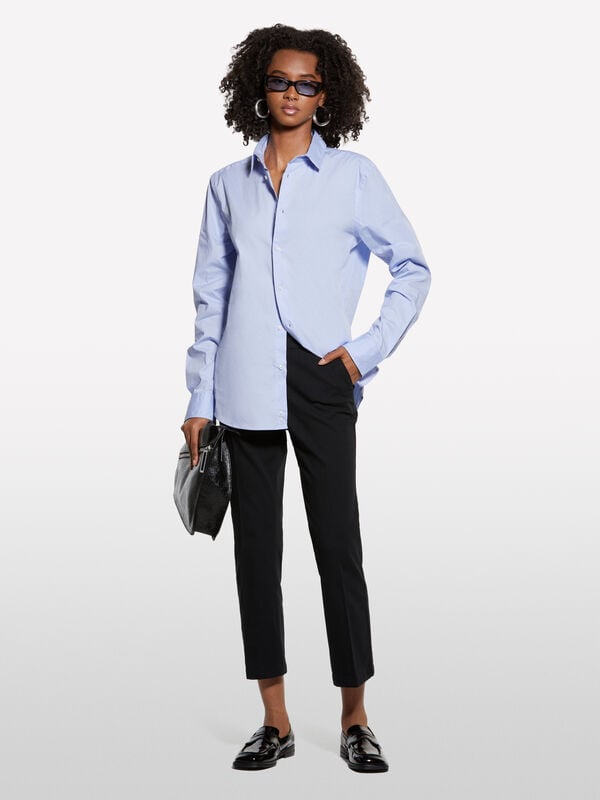 Camicia slim fit azzurra Camicia slim fit azzurra - camicie da donna | Sisley