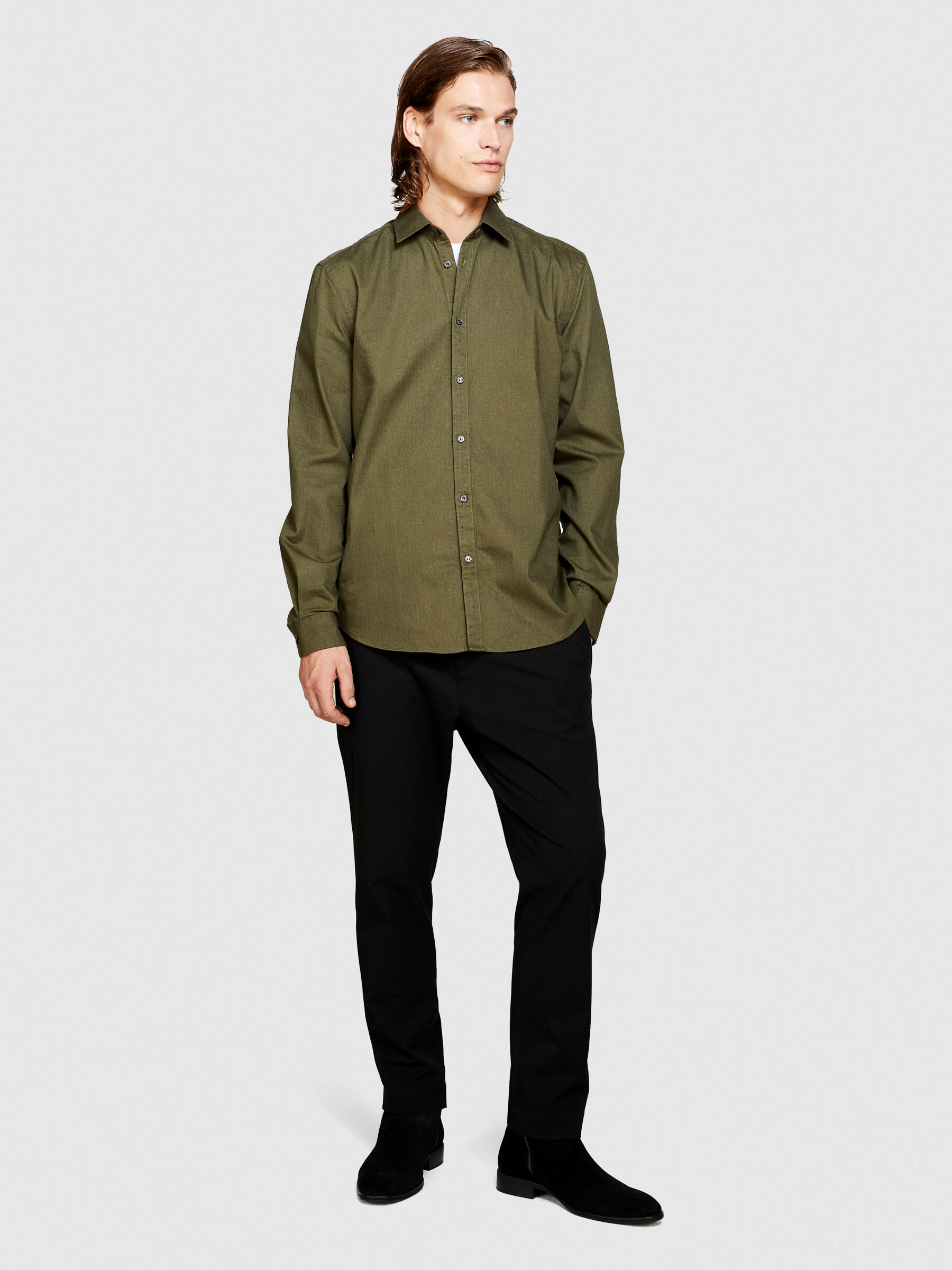 Camicia lunga clearance verde militare