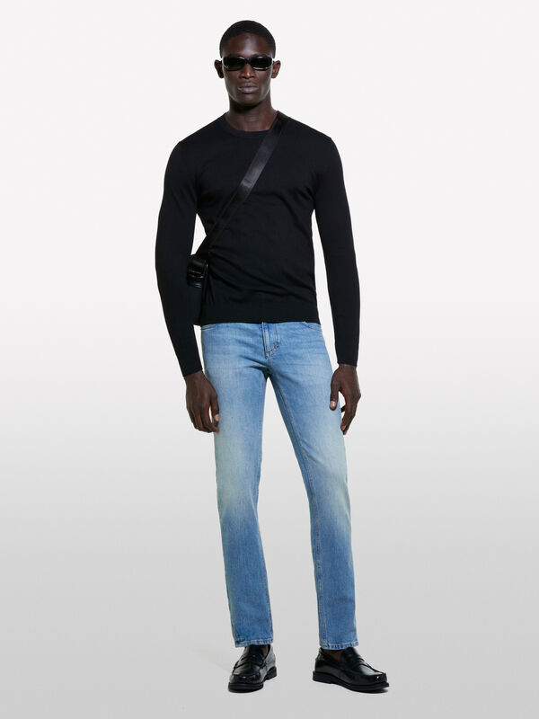 Jeans Stockholm slim fit blu effetto vintage - jeans slim fit da uomo | Sisley