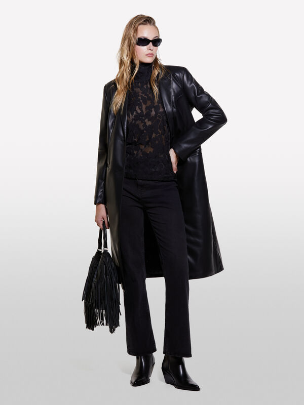 Jeans a vita alta grigio scuro - jeans a vita alta da donna | Sisley