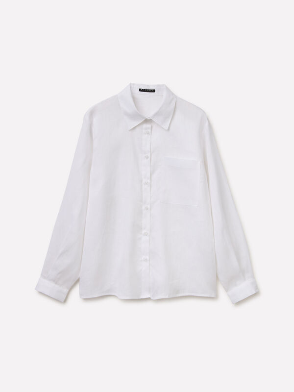Camicia regular fit in puro lino - camicie da donna | Sisley