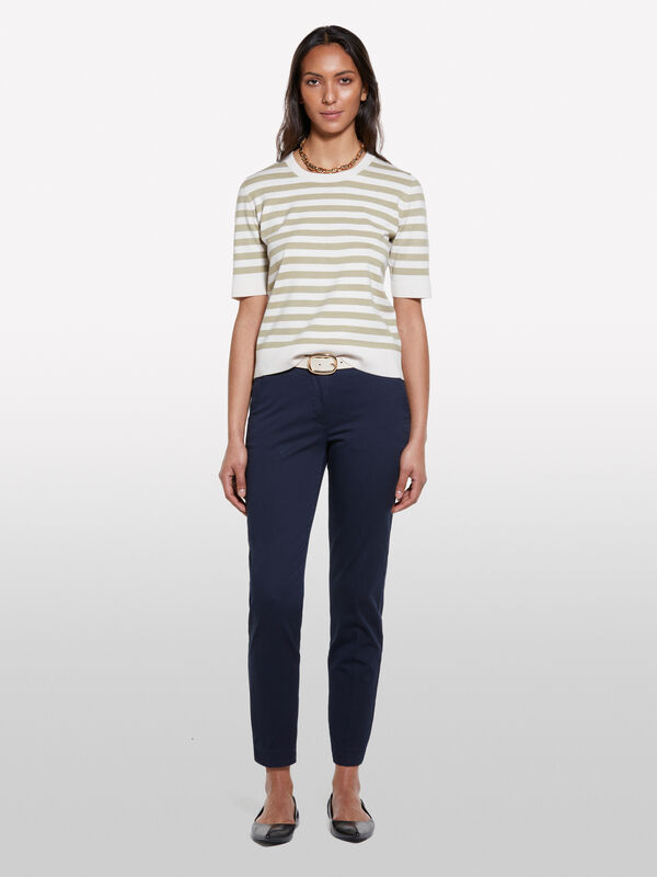Chino blu scuro - pantaloni chino da donna | Sisley