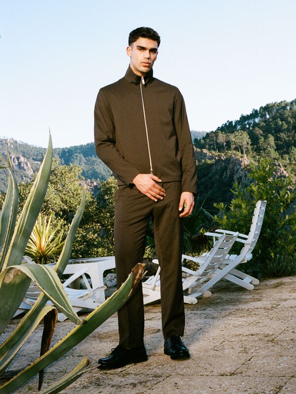 Joggers regular fit marroni - pantaloni regular da uomo | Sisley