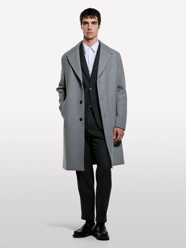 Pantaloni formali con risvolto - pantaloni slim da uomo | Sisley