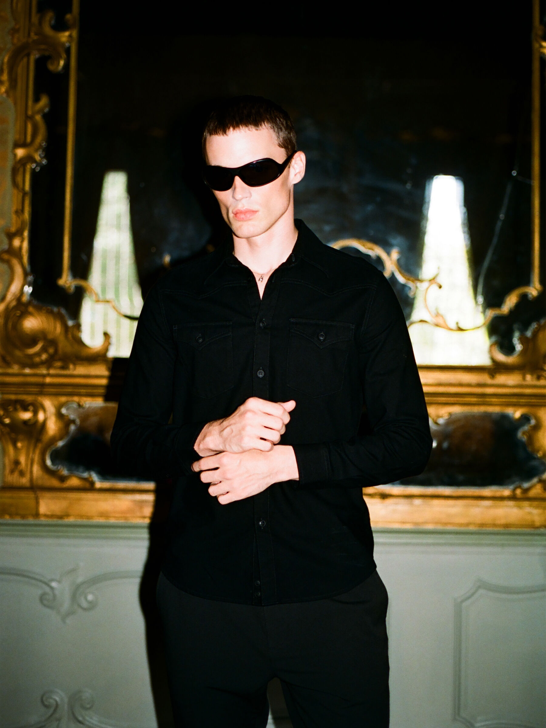 Camicia in flanella Nero Uomo Sisley