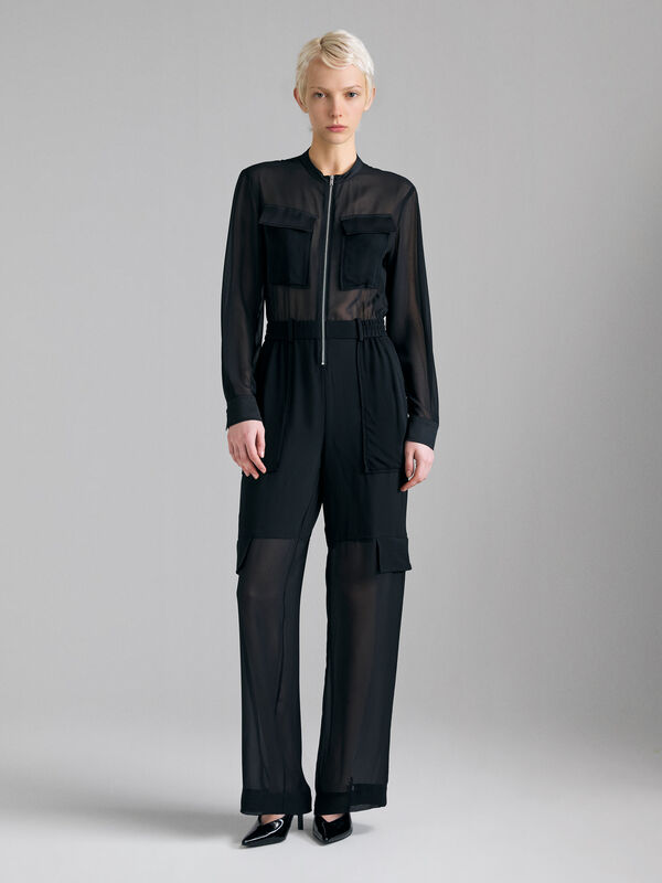 Tuta semi trasparente - tute jumpsuit da donna | Sisley