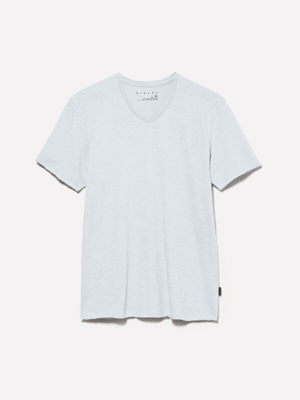 T-shirt slim fit azzurro chiaro T-shirt slim fit azzurro chiaro - t-shirt a manica corta da uomo | Sisley