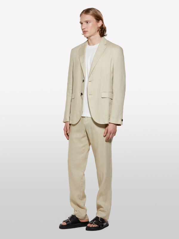Blazer sabbia 100% lino Blazer sabbia 100% lino - blazer da uomo | Sisley
