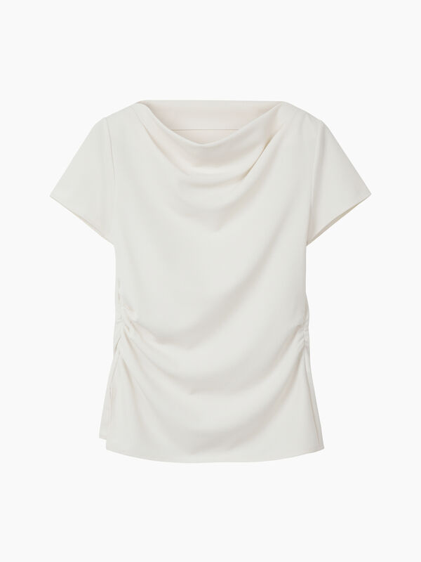 Top bianco drappeggiato - sisley k top | Sisley K