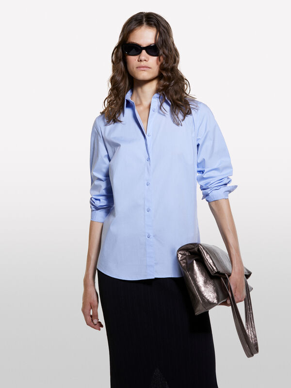 Camicia azzurra regular fit - camicie da donna | Sisley