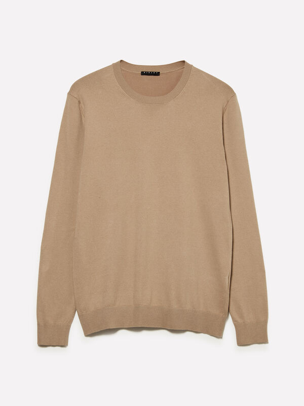 Maglia girocollo cammello - maglie girocollo da uomo | Sisley
