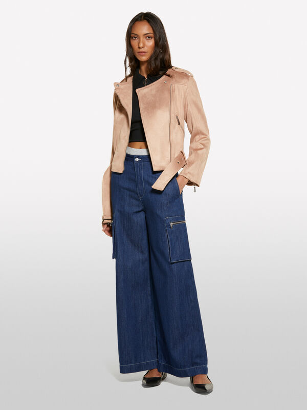Jeans cargo  - jeans palazzo da donna | Sisley