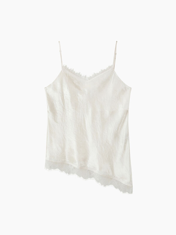 Top asimmetrico con pizzo - sisley k top | Sisley K