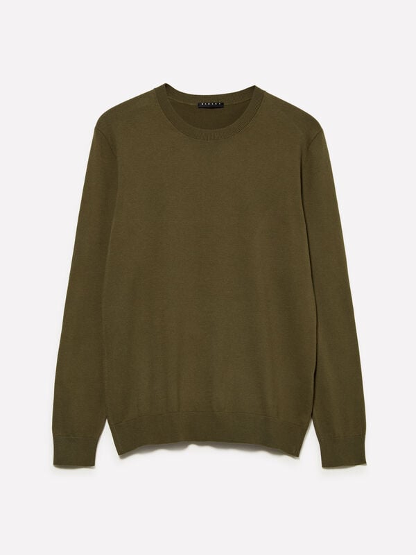 Maglia girocollo verde oliva Maglia girocollo verde oliva - maglie girocollo da uomo | Sisley