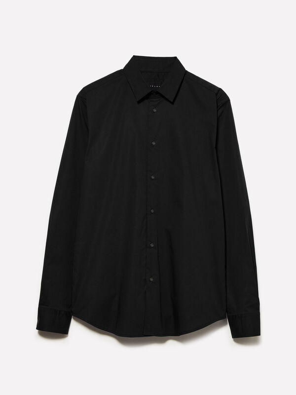 Camicia slim fit nera - camicie slim fit da uomo | Sisley