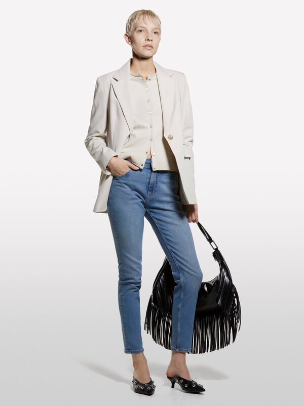 Cardigan regular fit beige Cardigan regular fit beige - cardigan da donna | Sisley