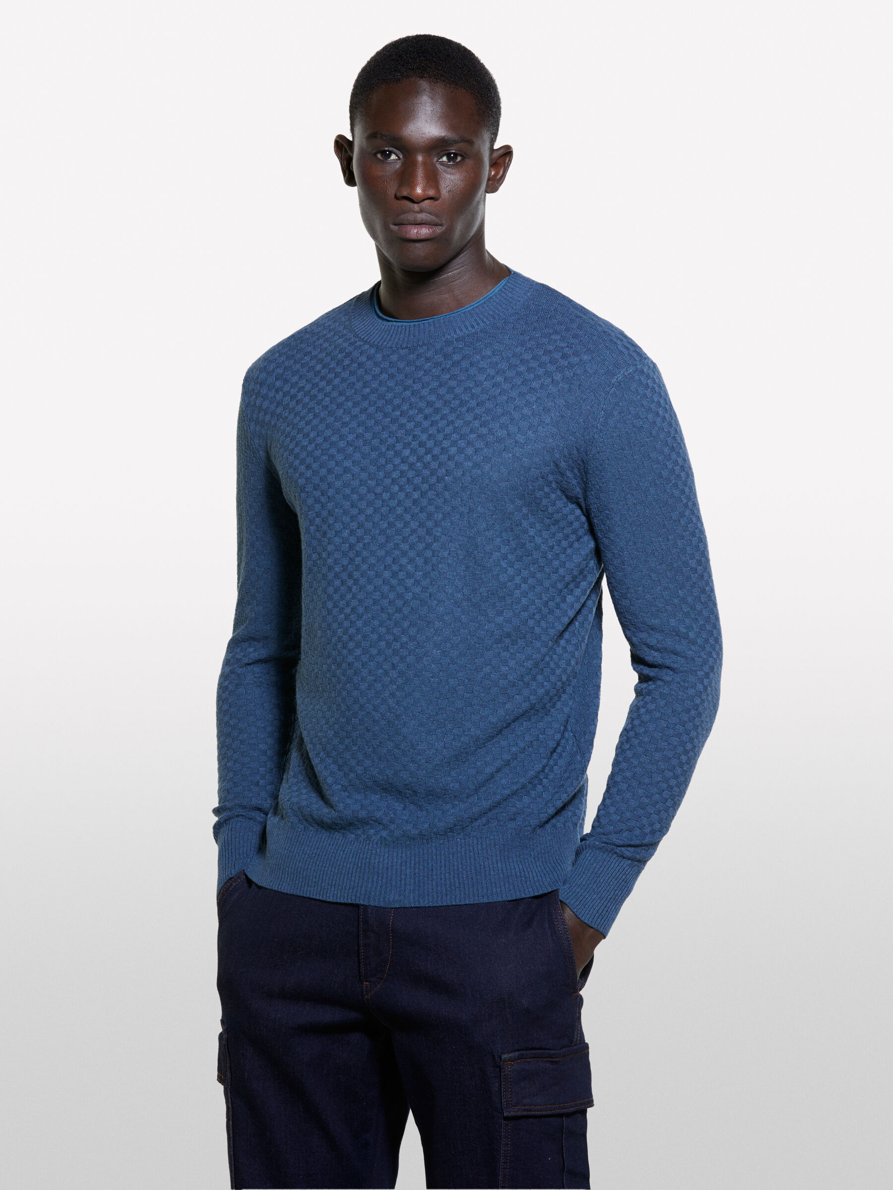 Maglia blu scuro girocollo Blu Scuro Sisley