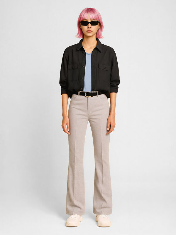 Camicia grigio scuro con tasche - sisley k camicie | Sisley K