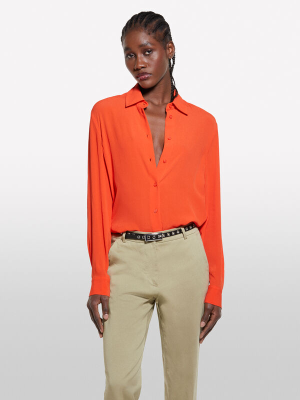 Camicia rossa over fit - camicie da donna | Sisley
