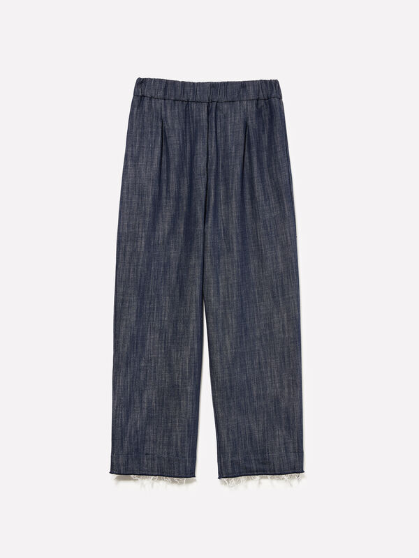 Joggers in denim blu - pantaloni joggers da donna | Sisley