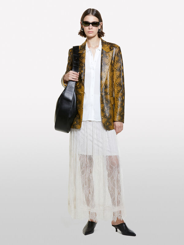 Camicia bianca 100% viscosa over fit - camicie da donna | Sisley