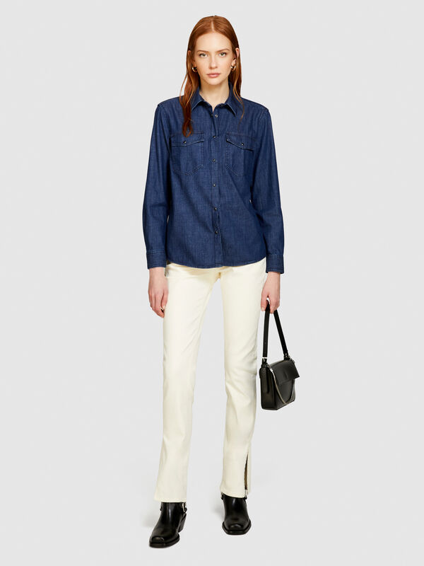 Camicia di jeans comfort fit - camicie da donna | Sisley