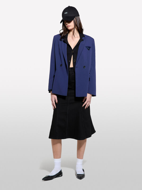 Blazer doppiopetto blu scuro - blazer da donna | Sisley