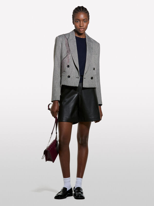 Blazer cropped con frange - blazer da donna | Sisley