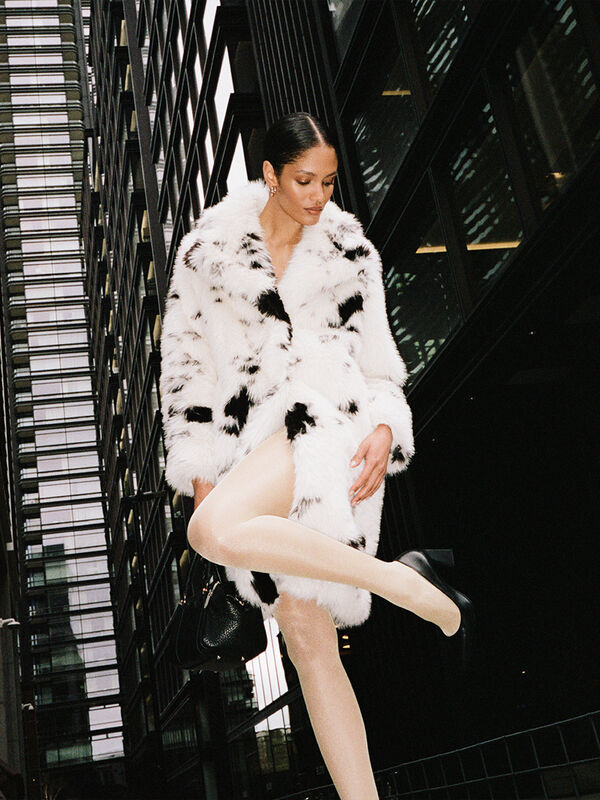 Pelliccia sintetica animal print - cappotti da donna | Sisley