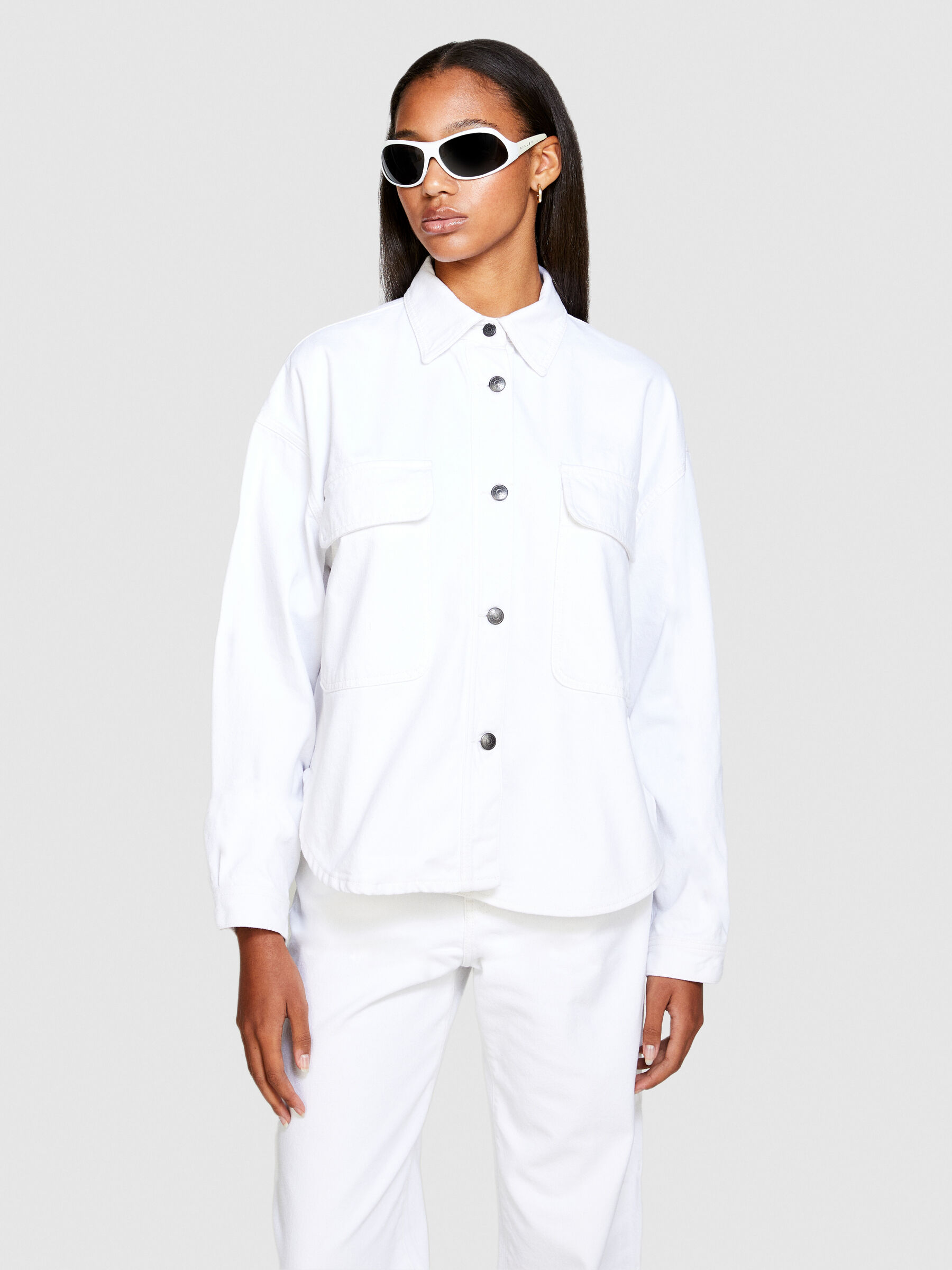 Camicia bianca top sisley