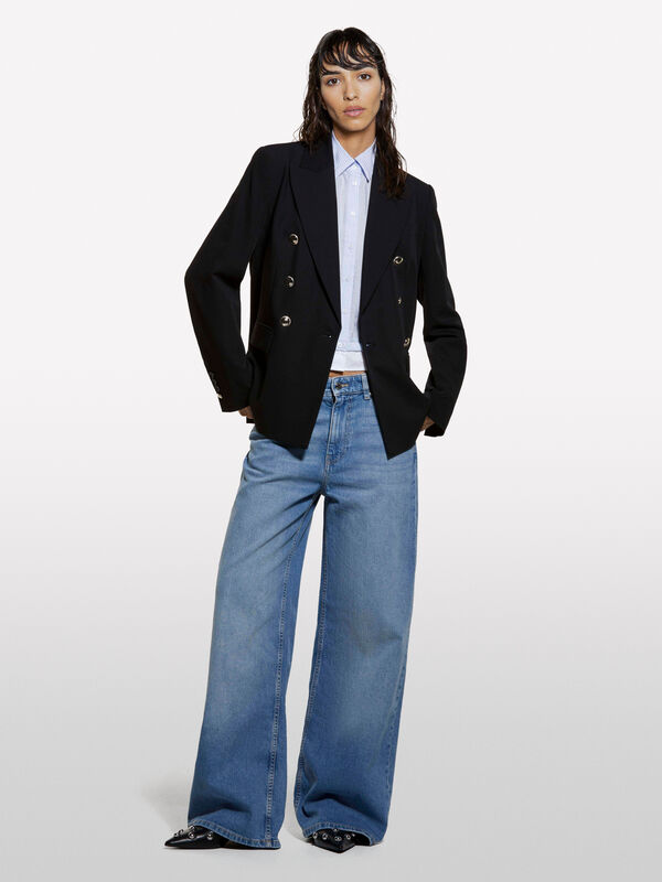 Jeans Style 72 wide fit chiari - jeans palazzo da donna | Sisley