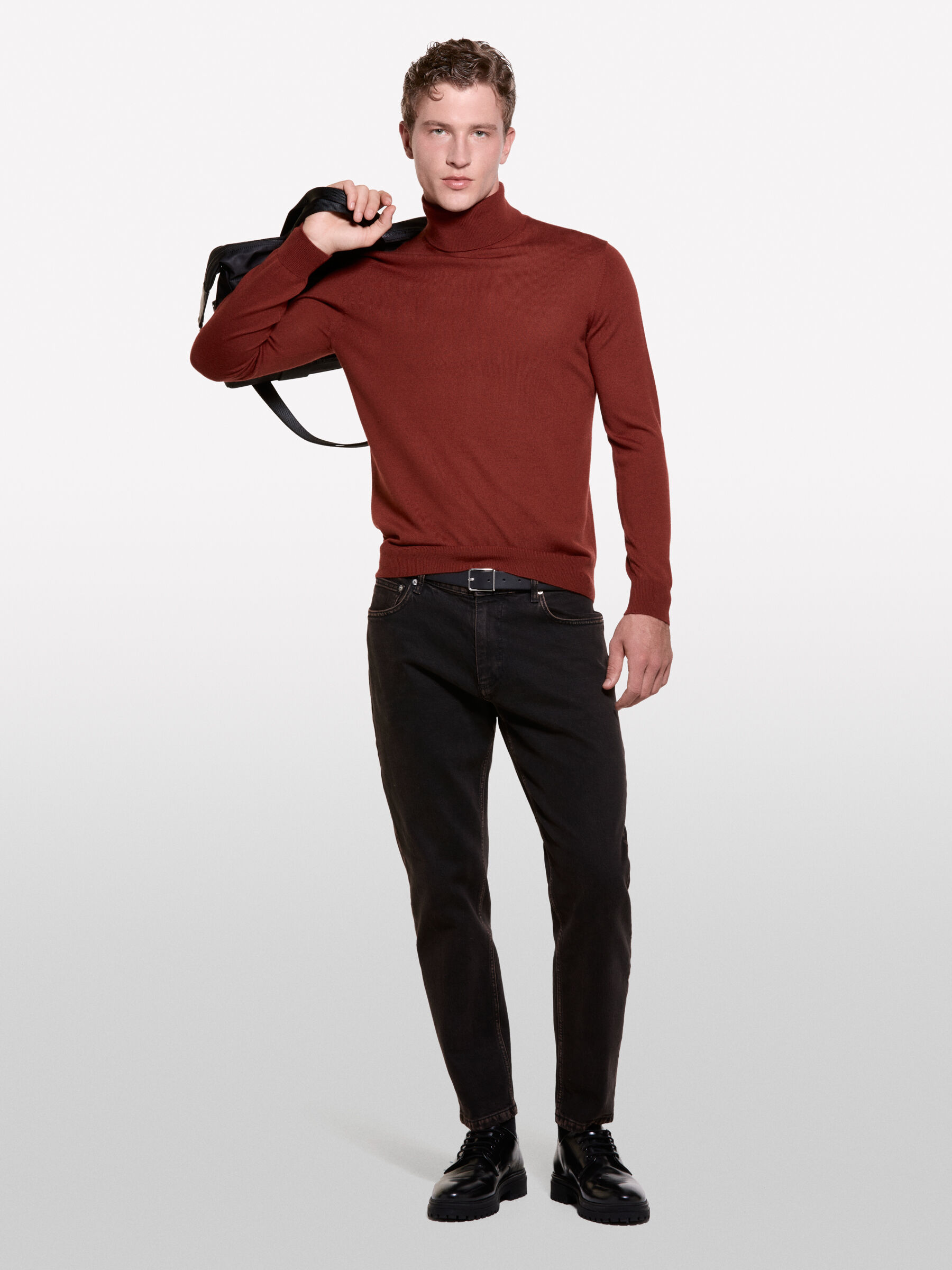 Maglia bordeaux a collo alto Bordeaux Sisley