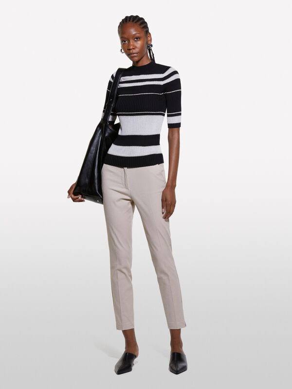 Chino slim fit rosa chiaro - pantaloni slim-fit da donna | Sisley