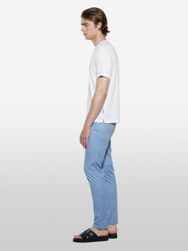 Pantaloni chino azzurri slim fit - pantaloni slim da uomo | Sisley