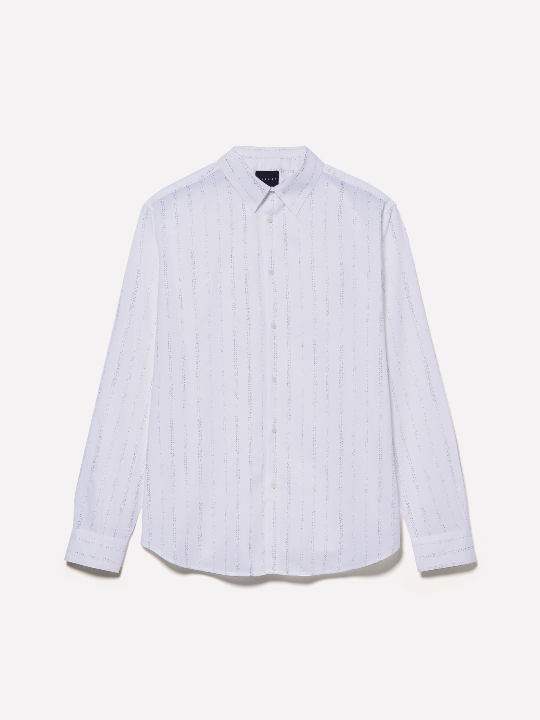 Camicia bianca micro fantasia Bianco Sisley