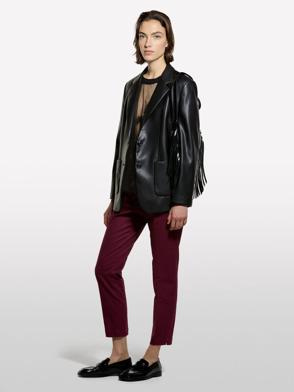 Chino slim fit bordeaux - pantaloni slim-fit da donna | Sisley