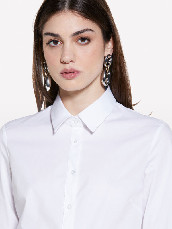 Camicia bianca slim fit - camicie da donna | Sisley