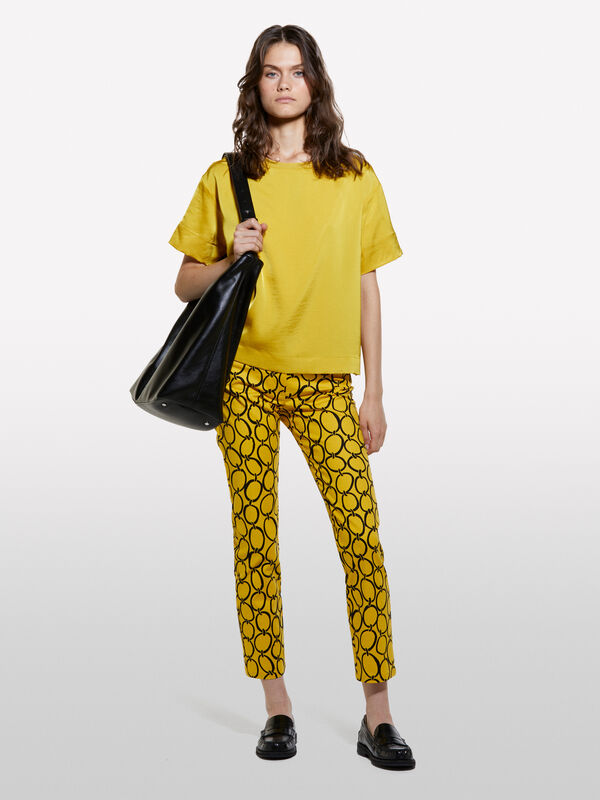 Blusa senape a maniche corte - bluse da donna | Sisley