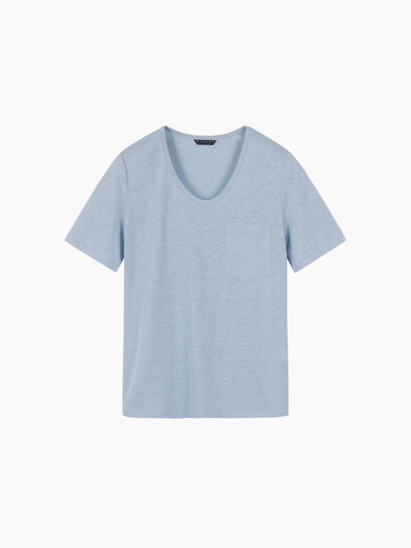 T-shirt blu con taschino T-shirt blu con taschino - sisley k  t shirt manica corta | Sisley K