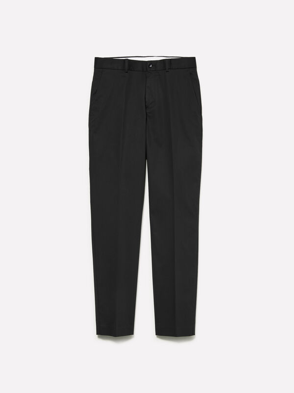 Pantaloni slim comfort fit grigio scuro - pantaloni slim da uomo | Sisley