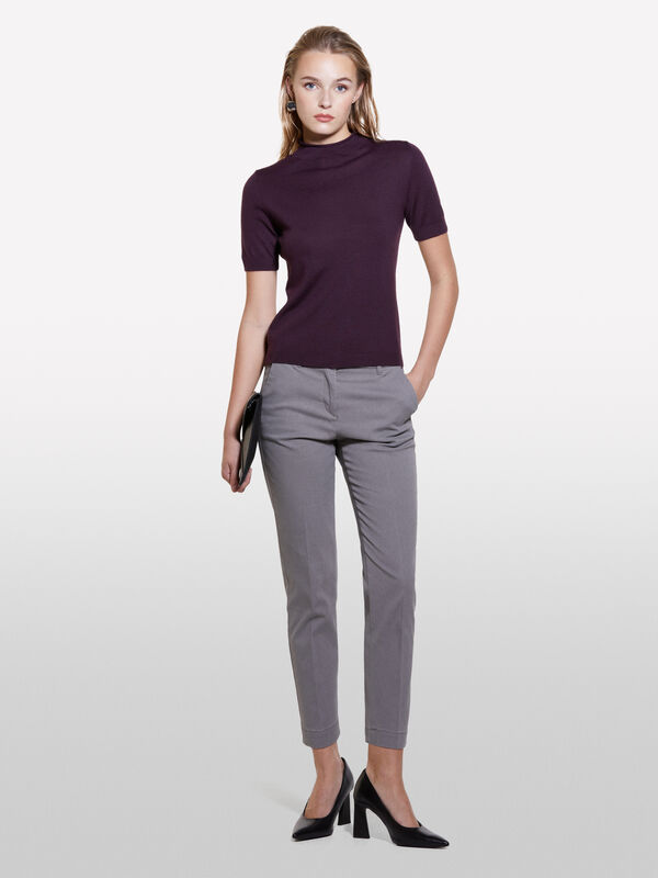 Pantaloni chino grigi a sigaretta - pantaloni chino da donna | Sisley