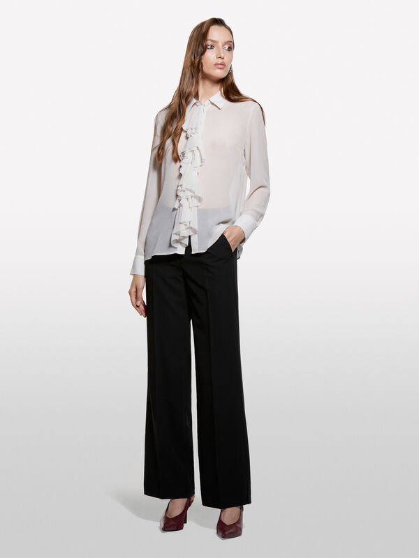 Pantaloni palazzo neri - pantaloni palazzo da donna | Sisley
